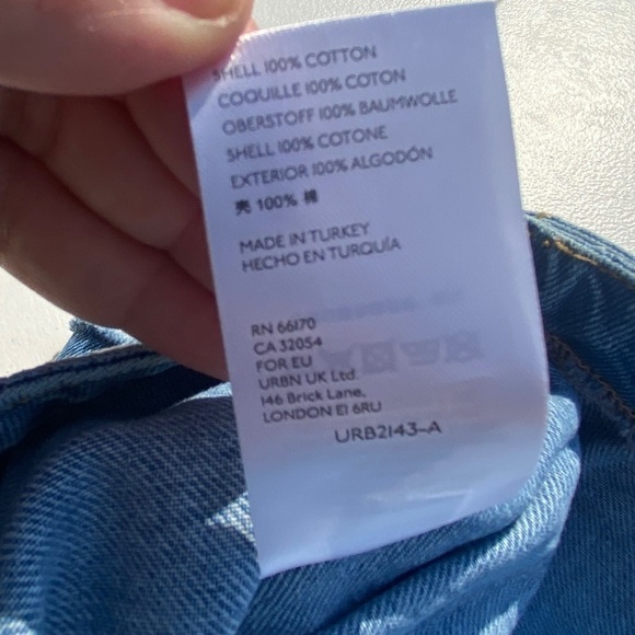 BDG Skort denim button front distressed raw hem womens 28 urban outfitters - Picture 6 of 10